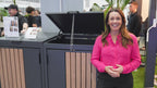 Awning Glory bin-cover demonstration showing soft-close lids and front doors